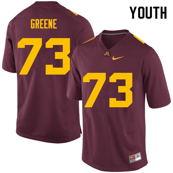Youth #73 Donnell Greene Minnesota Golden Gophers College Football Jerseys Sale-Maroon - Click Image to Close